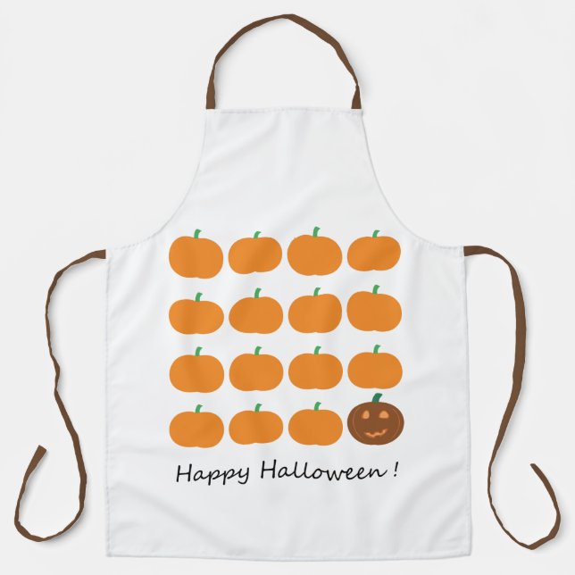 Happy Halloween Cute Pumpkin Patch Apron (Front)