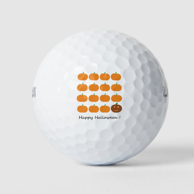 Happy Halloween Cute Pumpkin Patch Golf Balls (Front)