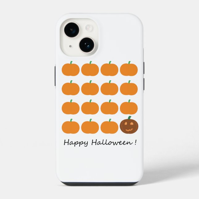 Happy Halloween Cute Pumpkin Patch iPhone Case (Back)