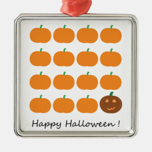 Happy Halloween Cute Pumpkin Patch Metal Tree Decoration