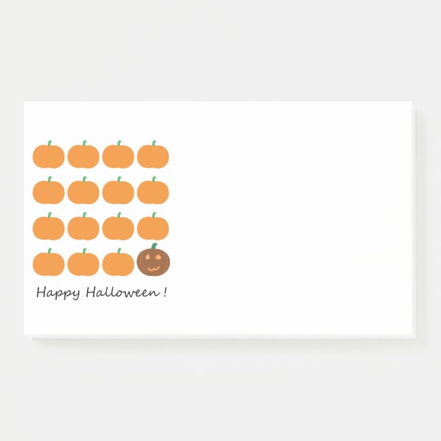 Happy Halloween Cute Pumpkin Patch Post-it Notes (Front)