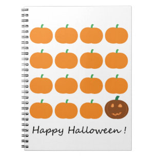 Happy Halloween Cute Pumpkin Patch Spiral Notebook
