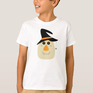 Happy Halloween Cute Scarecrow and Spider T-Shirt