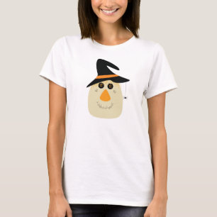 Happy Halloween Cute Scarecrow and Spider T-Shirt