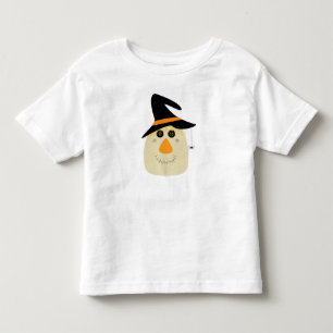 Happy Halloween Cute Scarecrow and Spider Toddler T-Shirt