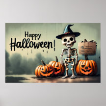 Happy Halloween! Cute skeleton