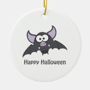 Happy Halloween. Cute Vampire Bat Ceramic Tree Decoration