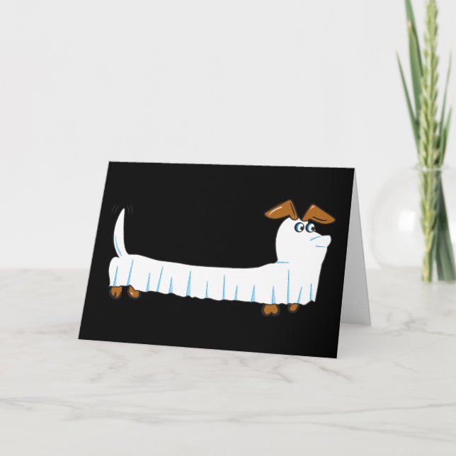 Happy Halloween Dachshund Card (Front)