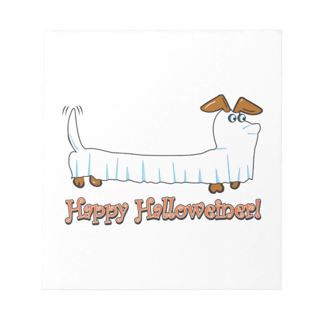 Happy Halloween Dachshund Notepad (Front)