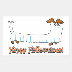 Happy Halloween Dachshund Rectangular Sticker