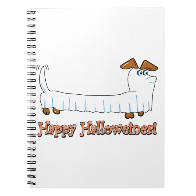 Happy Halloween Dachshund Spiral Notebook (Front)