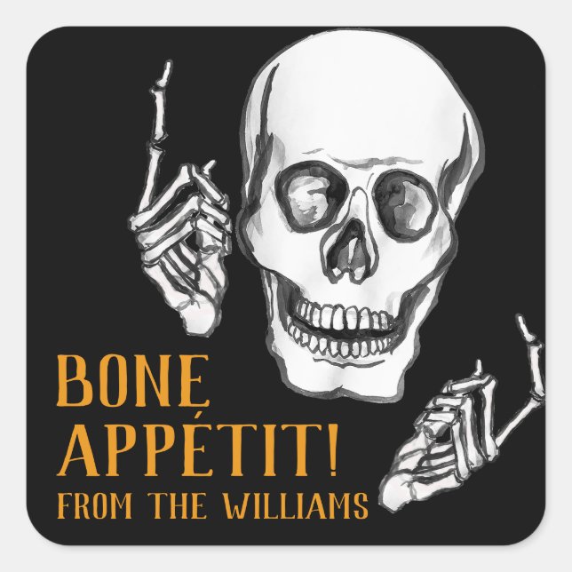 Happy Halloween dad joke Square Sticker (Front)