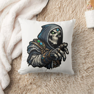 Happy Halloween - Dancing Skeleton Throw Pillow
