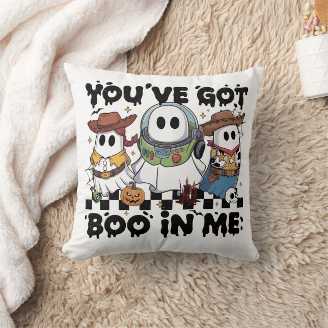 Happy Halloween - Dancing Skeleton Throw Pillow (Blanket)