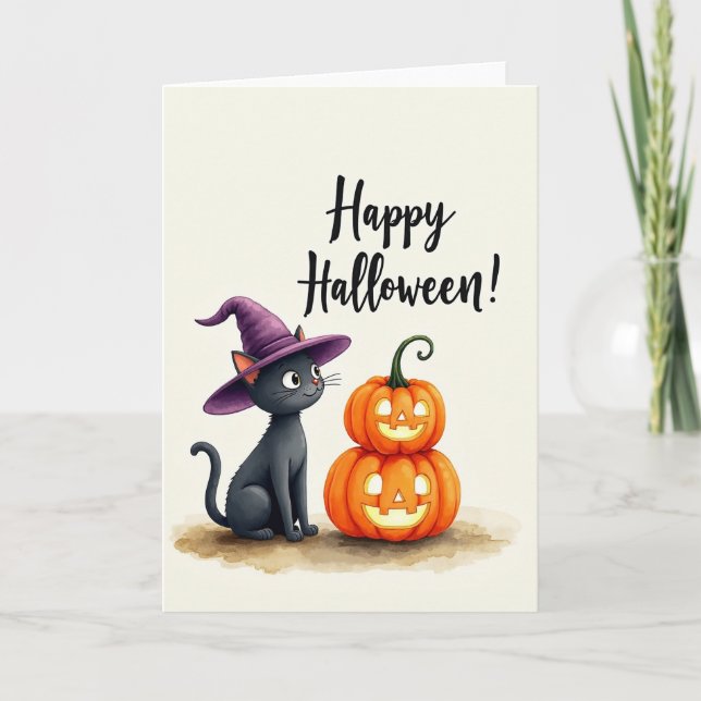 Happy Halloween Dark Creature Card (Front)