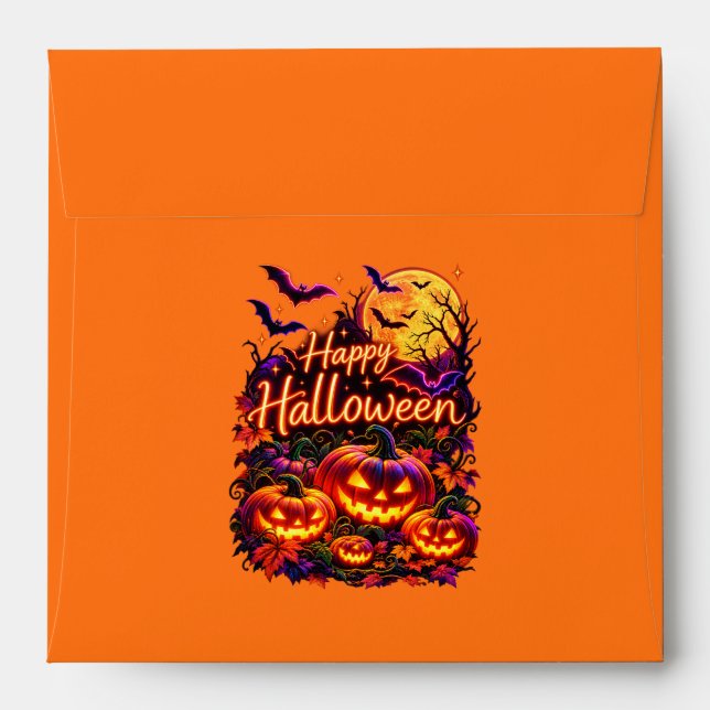 Happy Halloween dark design  Envelope (Back (Top Flap))