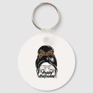 Happy Halloween Day 2021 Halloween Leopard Mom Key Ring