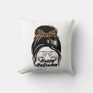 Happy Halloween Day 2021 Halloween Leopard Mum Cushion