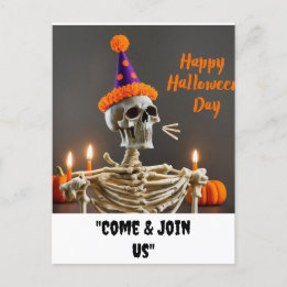 "Happy Halloween Day come & join us" Postcard