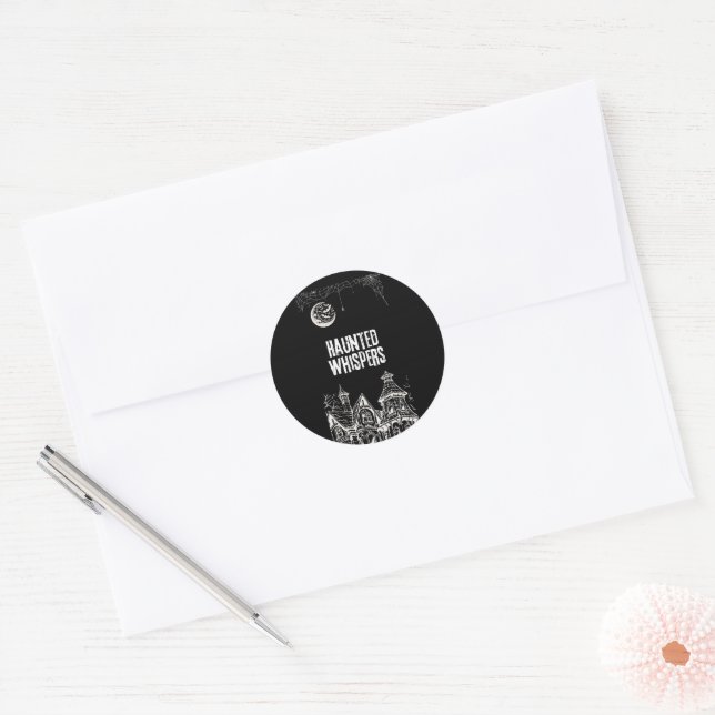 Happy Halloween Design Classic Round Sticker (Envelope)