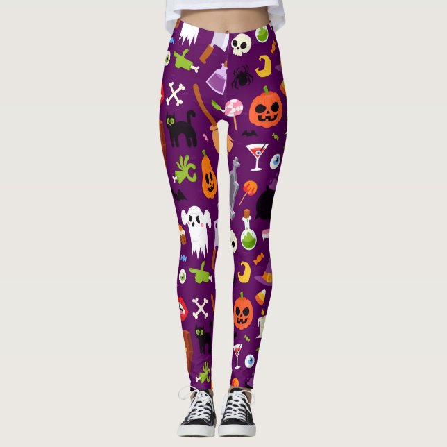 Happy Halloween Design Leggings (Front)