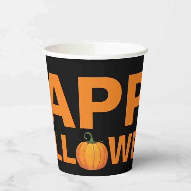 Happy Halloween Design Paper cup (Left)