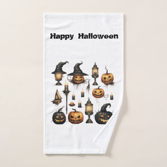 Happy Halloween designs Hand Towel (Hand Towel)