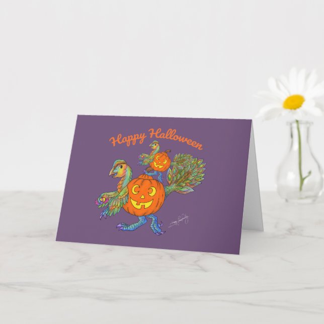Happy Halloween Dinosaur Card (Small Plant)