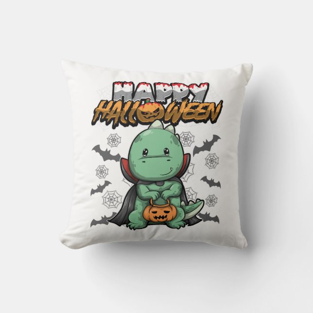 Happy Halloween Disguised Dragon Cushion (Front)
