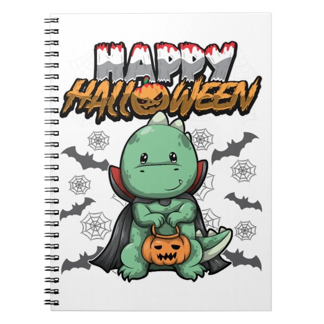 Happy Halloween Disguised Dragon Notebook (Front)