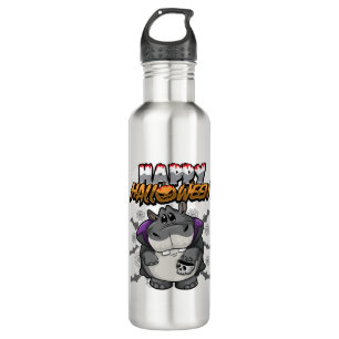 Happy Halloween Disguised Hippopotamus 710 Ml Water Bottle