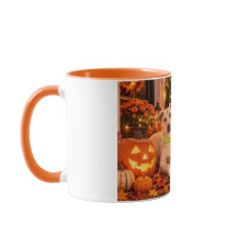 Happy Halloween Dog and Jack-o'-Lantern Mug