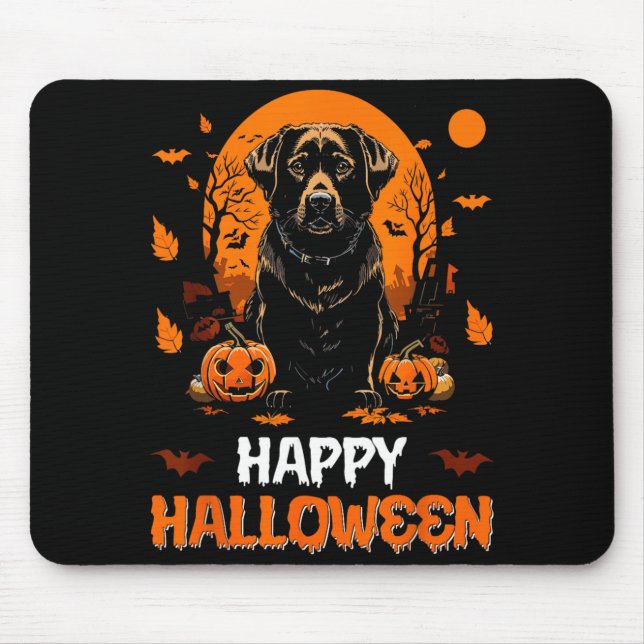 Happy Halloween Dog T-Shirt2 Mouse Pad (Front)