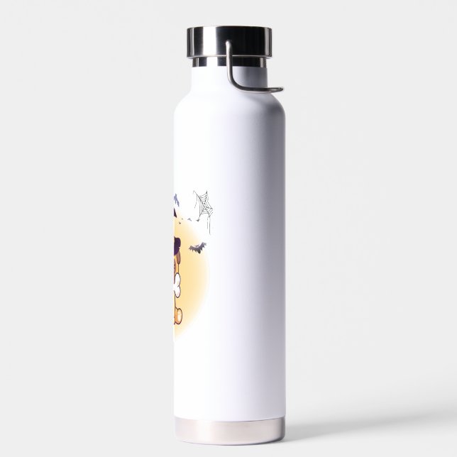 Happy Halloween Dog   Water Bottle (Left)