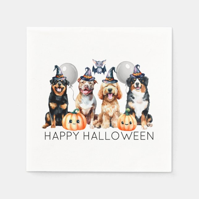 Happy Halloween Dogs Napkin (Front)