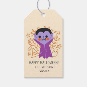 Happy Halloween Dracula Gift Tags
