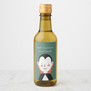Happy Halloween Dracula  Wine Label
