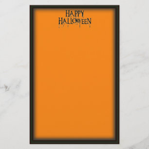 Happy Halloween Drippy Text Image Stationery