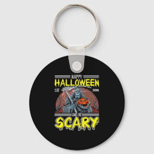 Happy Halloween Eat Drink And Be Scary Cool  Key Ring