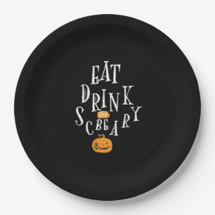 Happy Halloween Eat Drink And Be Scary Paper Plate