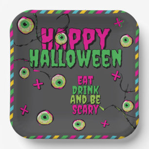 Happy Halloween Eat Drink and be Scary! Paper Plate