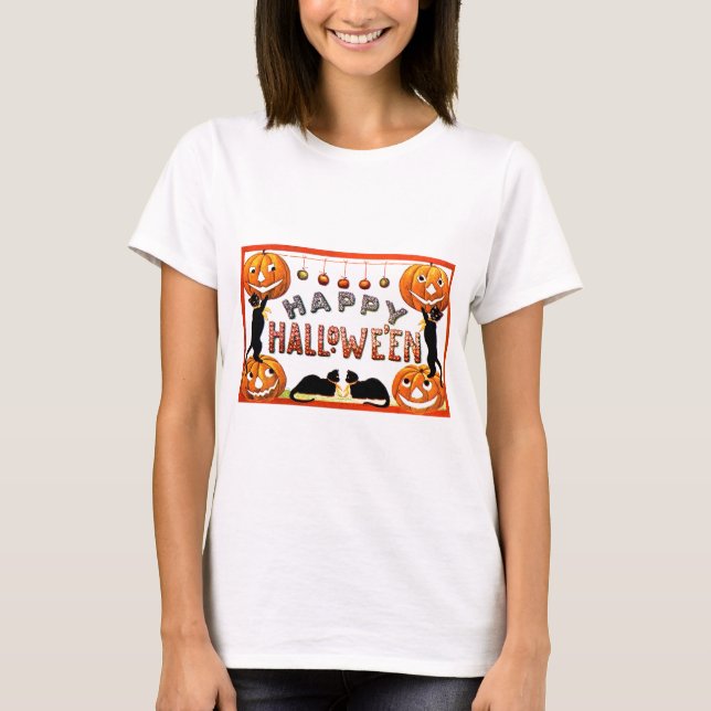 Happy Halloween - Ellen Clapsaddle T-Shirt (Front)