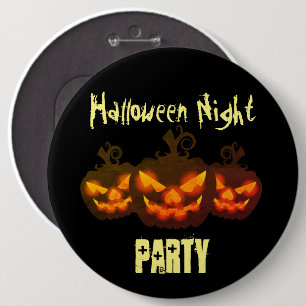 Happy Halloween Evil Pumpkins  Round Button