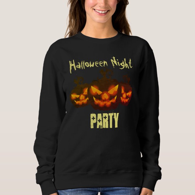 Happy Halloween Evil Pumpkins Women's Sweatshirt (Front)