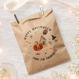 Happy Halloween Family Treats Custom Party Favour Bags