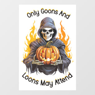 Happy Halloween Flaming Skeleton With Pumpkin