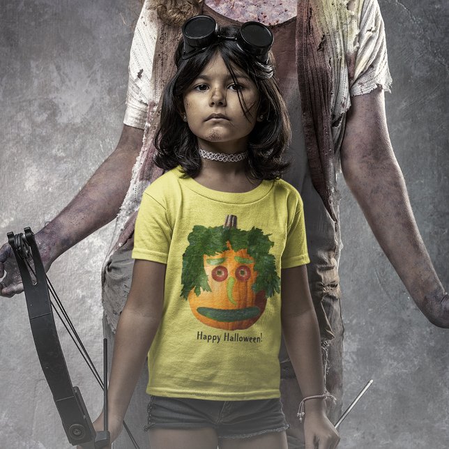 Happy Halloween Food Pumpkin Face Kids Shirt (Happy Halloween Food Pumpkin Face Kids Shirt)