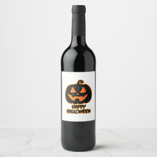 Happy Halloween for Men and Women - Pumpkin Hallow Wine Label