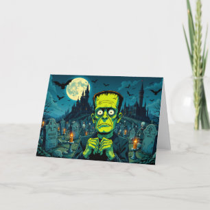 Happy Halloween Frankenstein  Holiday Card