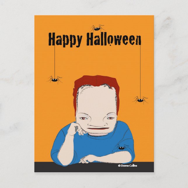 Happy Halloween Frankenstein Postcard (Front)